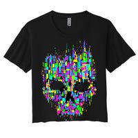 Dynamic Skull Women's Crop Top Tee