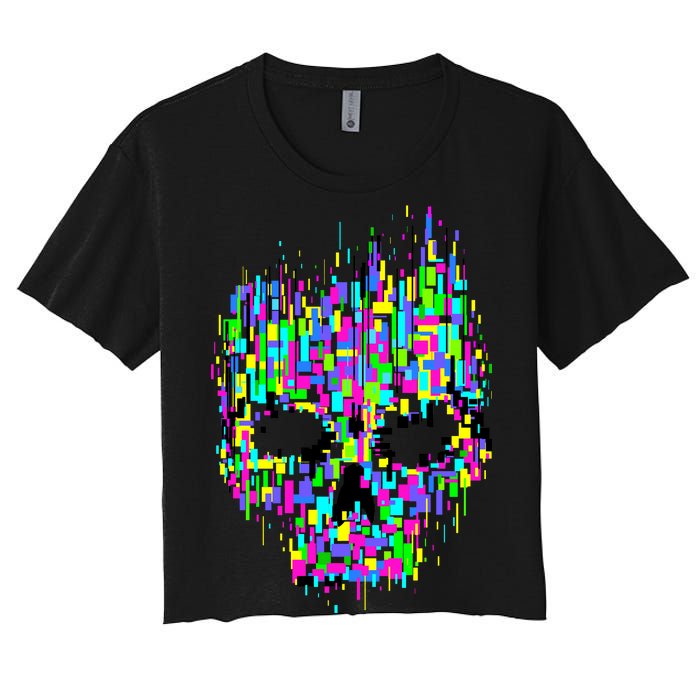 Dynamic Skull Women's Crop Top Tee