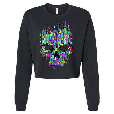 Dynamic Skull Cropped Pullover Crew