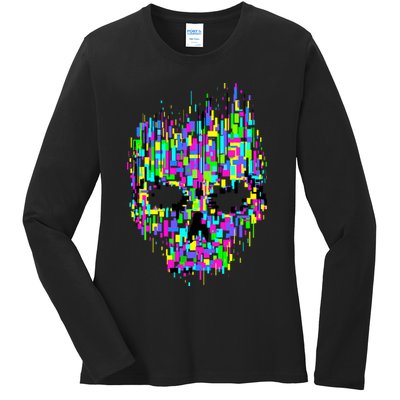 Dynamic Skull Ladies Long Sleeve Shirt