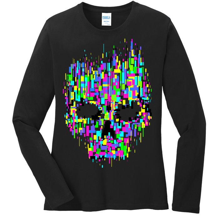 Dynamic Skull Ladies Long Sleeve Shirt