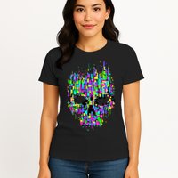 Dynamic Skull Womens T-Shirt