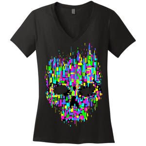 Dynamic Skull Women's V-Neck T-Shirt