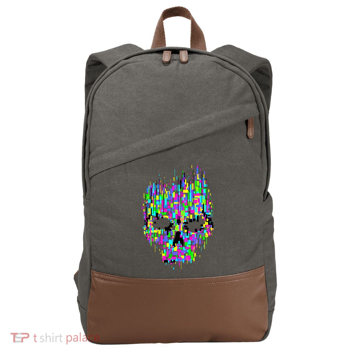 Dynamic Skull Cotton Canvas Backpack