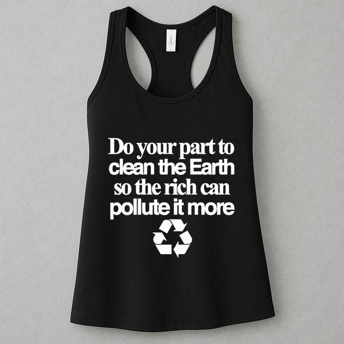 Do Your Part To Clean The Earth So The Rich Can Pollute It More Womens Tank Top