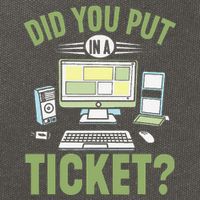 Did You Put In A Ticket Computer Support Work Funny Gift Cotton Canvas Backpack