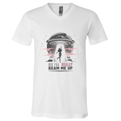 Did You Really Beam Me Up Taylor Lover V-Neck T-Shirt