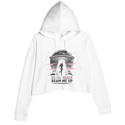 Did You Really Beam Me Up Taylor Lover Crop Fleece Hoodie