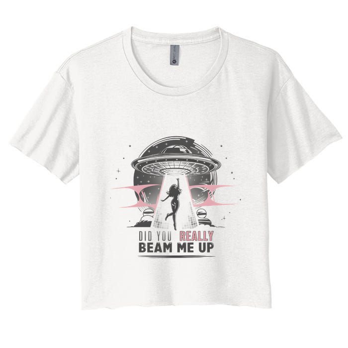 Did You Really Beam Me Up Taylor Lover Women's Crop Top Tee