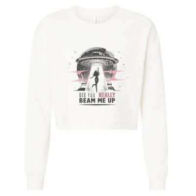 Did You Really Beam Me Up Taylor Lover Cropped Pullover Crew