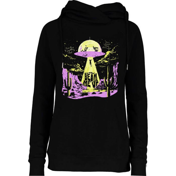 Did You Really Beam Me Up Ufo Womens Funnel Neck Pullover Hood