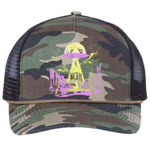 Did You Really Beam Me Up Ufo Retro Rope Trucker Hat Cap