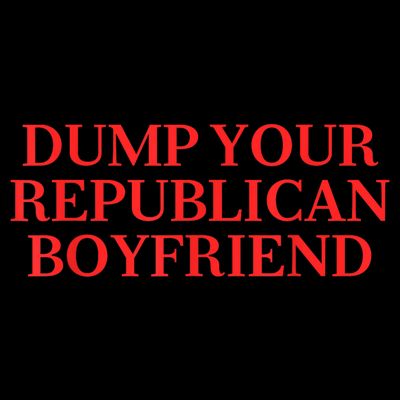 Dump Your Republican Boyfriend Funny Quote T-Shirt