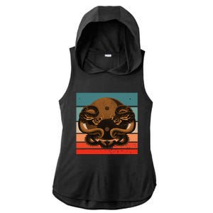 Dragon Yinyang Symbol Balance Harmony Symmetrical Scales Ladies PosiCharge Tri-Blend Wicking Draft Hoodie Tank