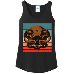 Dragon Yinyang Symbol Balance Harmony Symmetrical Scales Ladies Essential Tank