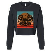 Dragon Yinyang Symbol Balance Harmony Symmetrical Scales Cropped Pullover Crew