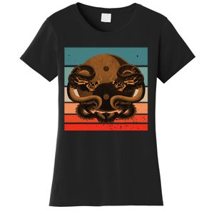 Dragon Yinyang Symbol Balance Harmony Symmetrical Scales Women's T-Shirt