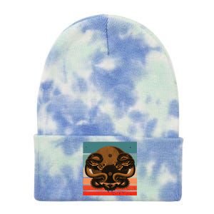 Dragon Yinyang Symbol Balance Harmony Symmetrical Scales Tie Dye 12in Knit Beanie