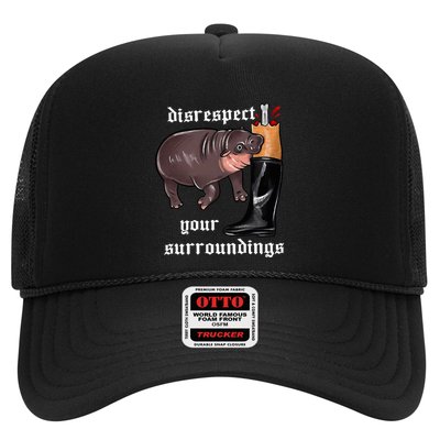 Disrespect Your Surroundings Moo Deng Trucker Hat