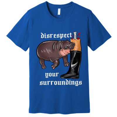 Disrespect Your Surroundings Moo Deng Premium T-Shirt