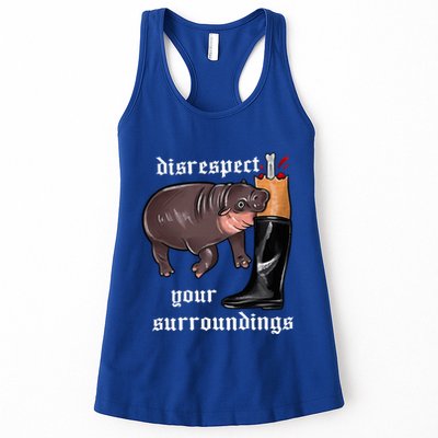 Disrespect Your Surroundings Moo Deng Womens Tank Top