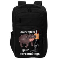 Disrespect Your Surroundings Moo Deng Funny Design Impact Tech Backpack