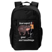 Disrespect Your Surroundings Moo Deng Funny Design Backpack