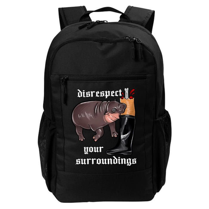 Disrespect Your Surroundings Moo Deng Funny Design Backpack