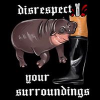 Disrespect Your Surroundings Moo Deng Funny Design Sustainable Bucket Hat