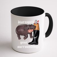 Disrespect Your Surroundings Moo Deng Funny Design Mug