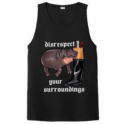 Disrespect Your Surroundings Moo Deng Funny Design PosiCharge Competitor Tank