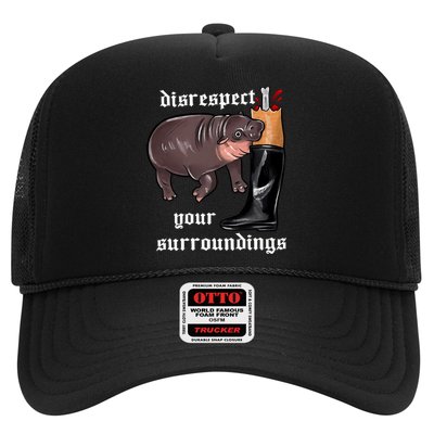 Disrespect Your Surroundings Moo Deng Funny Design Trucker Hat