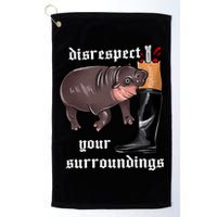 Disrespect Your Surroundings Moo Deng Funny Design Golf Towel