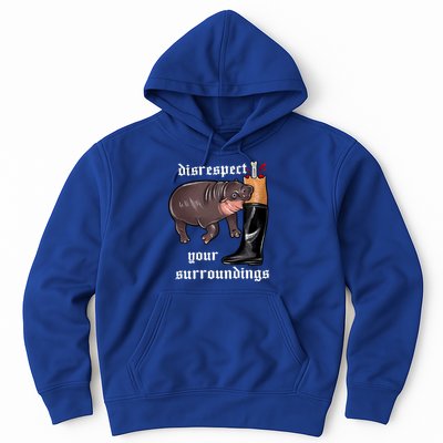 Disrespect Your Surroundings Moo Deng Funny Design Hoodie