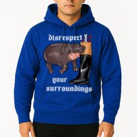 Disrespect Your Surroundings Moo Deng Funny Design Hoodie