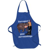 Disrespect Your Surroundings Moo Deng Funny Design Apron