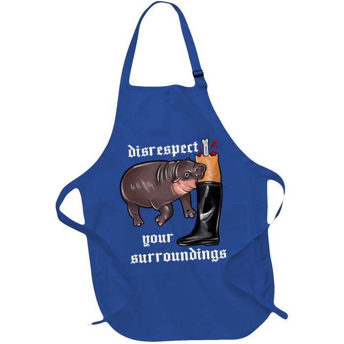 Disrespect Your Surroundings Moo Deng Funny Design Apron