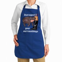 Disrespect Your Surroundings Moo Deng Funny Design Apron