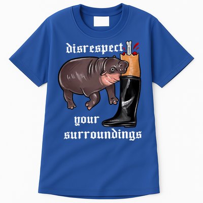 Disrespect Your Surroundings Moo Deng Funny Design Tall T-Shirt
