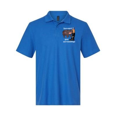 Disrespect Your Surroundings Moo Deng Funny Design Polo