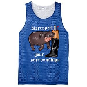 Disrespect Your Surroundings Moo Deng Funny Design Mesh Reversible Basketball Jersey Tank