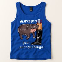 Disrespect Your Surroundings Moo Deng Funny Design Tank Top