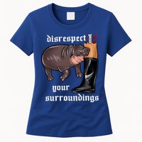 Disrespect Your Surroundings Moo Deng Funny Design Womens T-Shirt