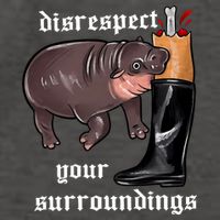 Disrespect Your Surroundings Moo Deng Funny Design Vector Backpack