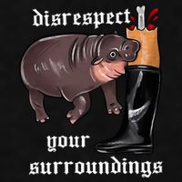Disrespect Your Surroundings Moo Deng Funny Design Ladies PosiCharge Tri-Blend Wicking Tank