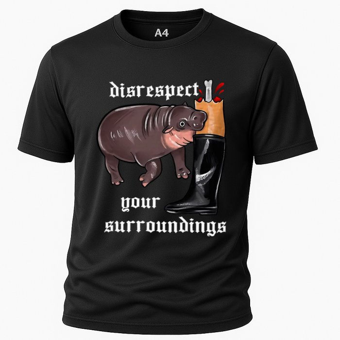 Disrespect Your Surroundings Moo Deng Funny Design Performance Shirt