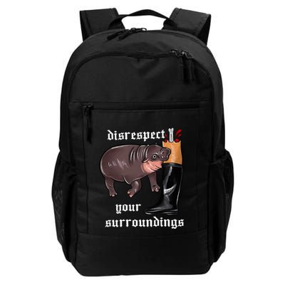 Disrespect Your Surroundings Moo Deng Funny Design Backpack