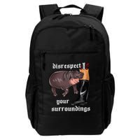 Disrespect Your Surroundings Moo Deng Funny Design Backpack