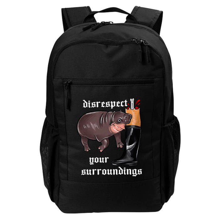 Disrespect Your Surroundings Moo Deng Funny Design Backpack