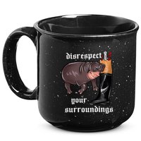 Disrespect Your Surroundings Moo Deng Funny Design 15oz Campfire Ceramic Mug